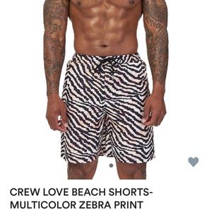 Nwt zebra men swim trunk only